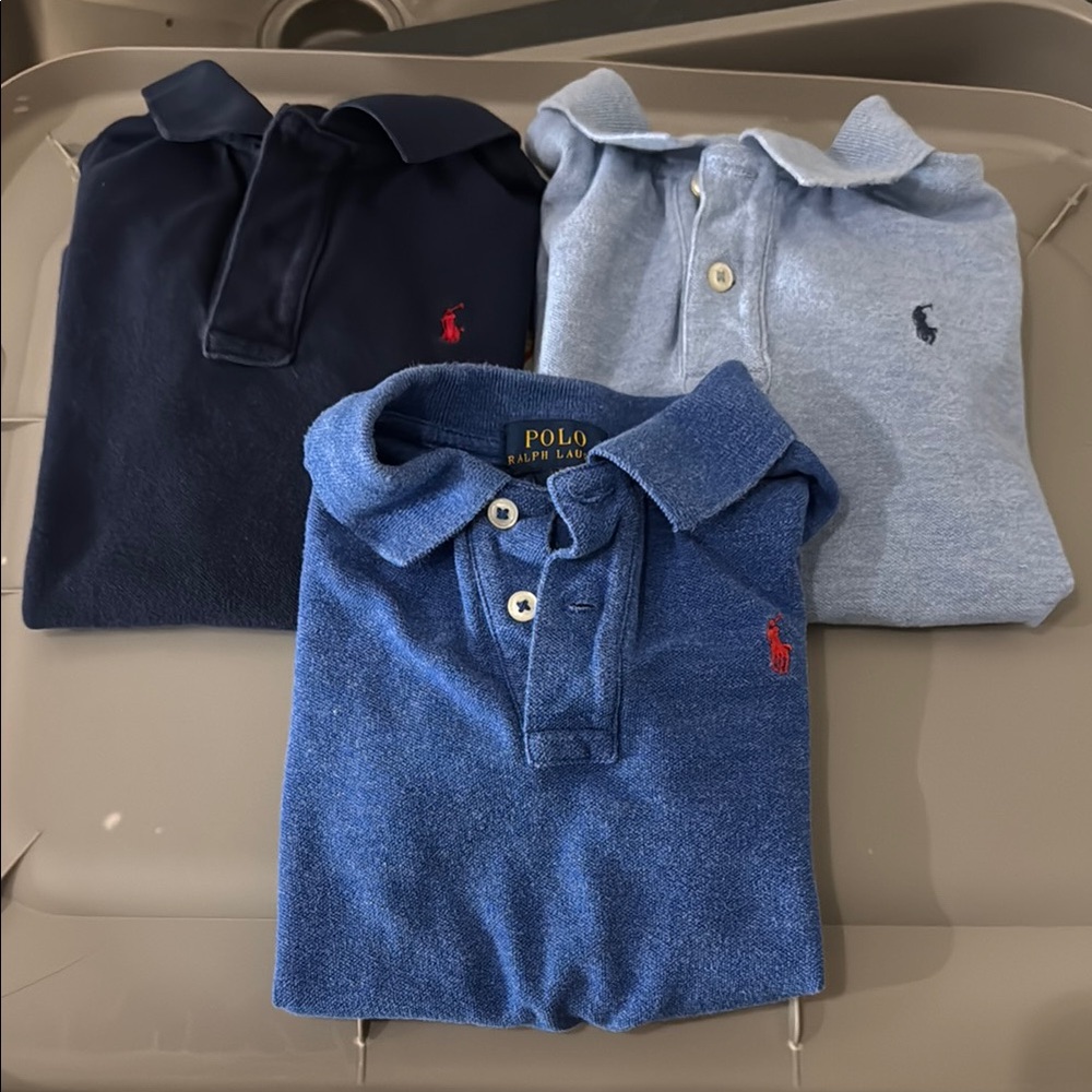 3 Polos by Ralph Lauren Kids Blue Polo Shirt